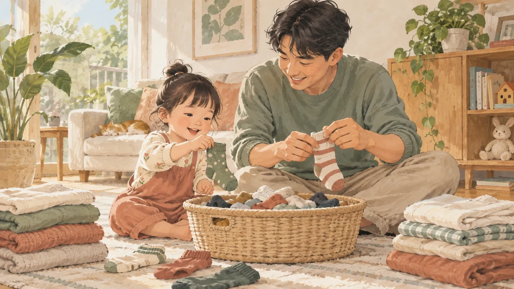 孩子想幫忙卻越收越亂?幼兒家事從一個安全小步驟開始