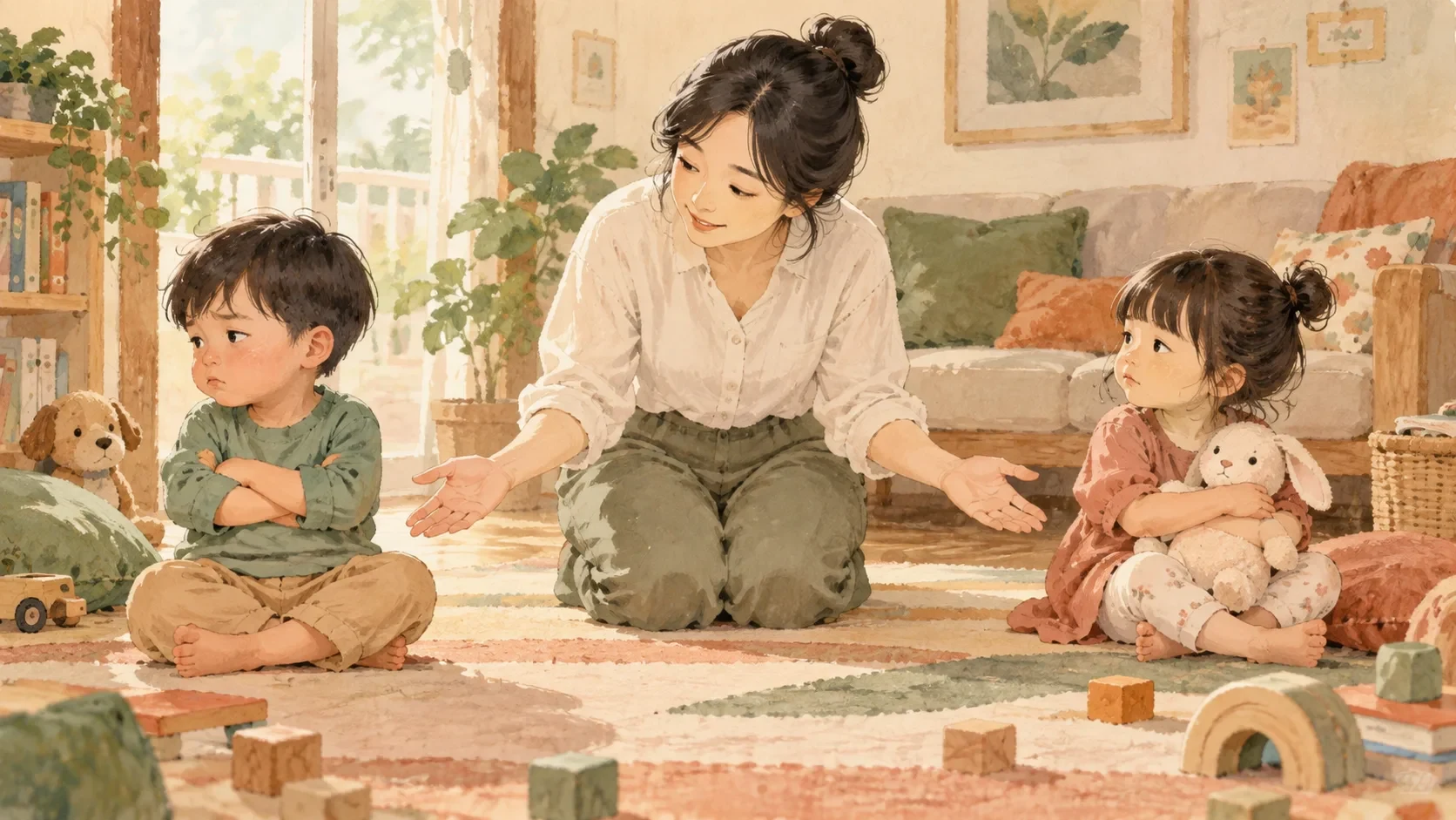 幼兒生氣就打人,當下怎麼做?先保護人,再教一個替代說法