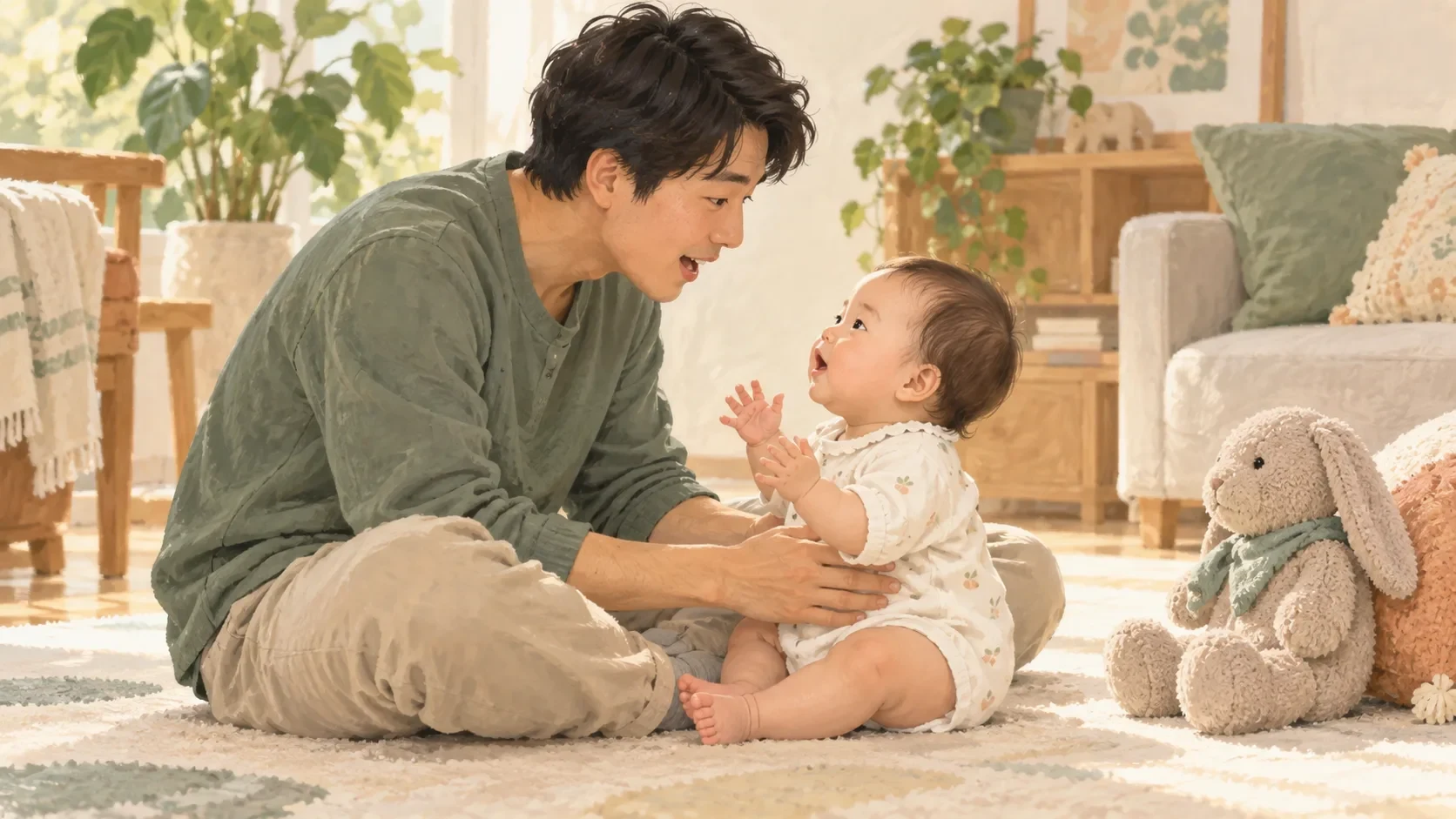 寶寶咿咿呀呀,怎麼接話?把換衣、看窗外變成一來一往的聊天
