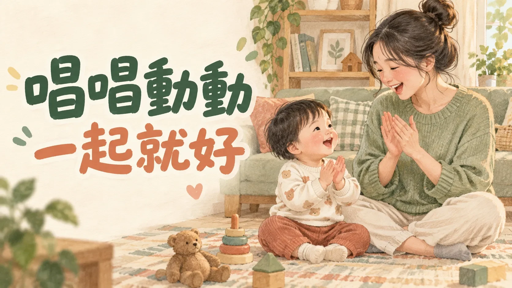 童謠只唱一句也沒關係:陪幼兒唱唱動動,不用跟拍子