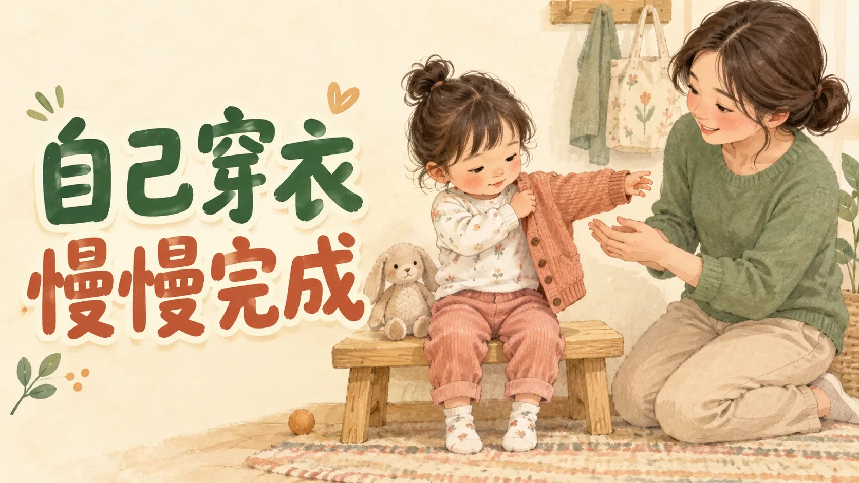 孩子想自己穿衣卻卡住?把穿衣拆小步,留一段讓他完成